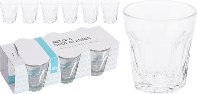 BORRELGLAS 40ML SET VAN 6STS